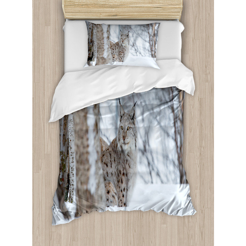 European Lynx Wilderness Duvet Cover Set