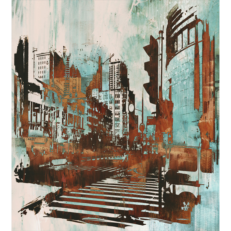 Urban Abstract Cityscape Duvet Cover Set