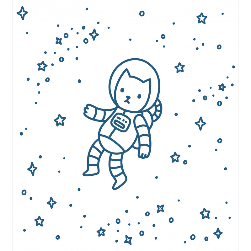 Astronaut Cat in Space Duvet Cover Set
