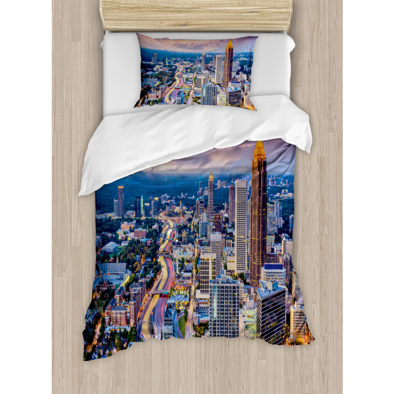 Atlanta City Georgia Town Duvet Cover Set