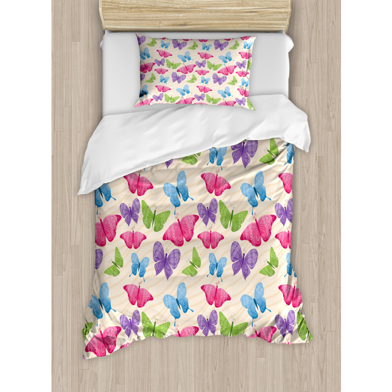 Colorful Butterflies Duvet Cover Set