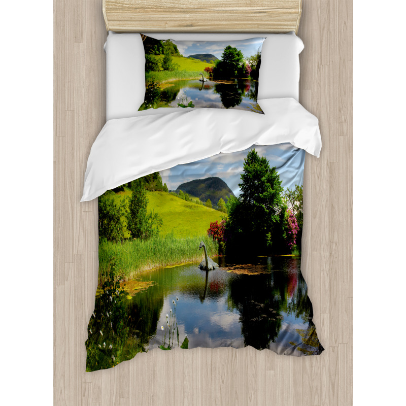 Lake by Meadow Rural Duvet Cover Set