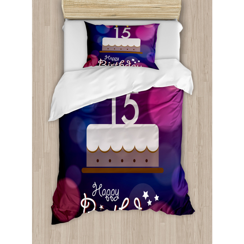 15 Birthday Cake Duvet Cover Set