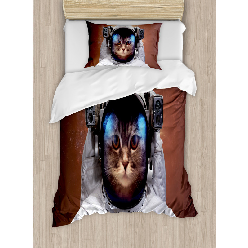 Kitten in Milkyway Duvet Cover Set
