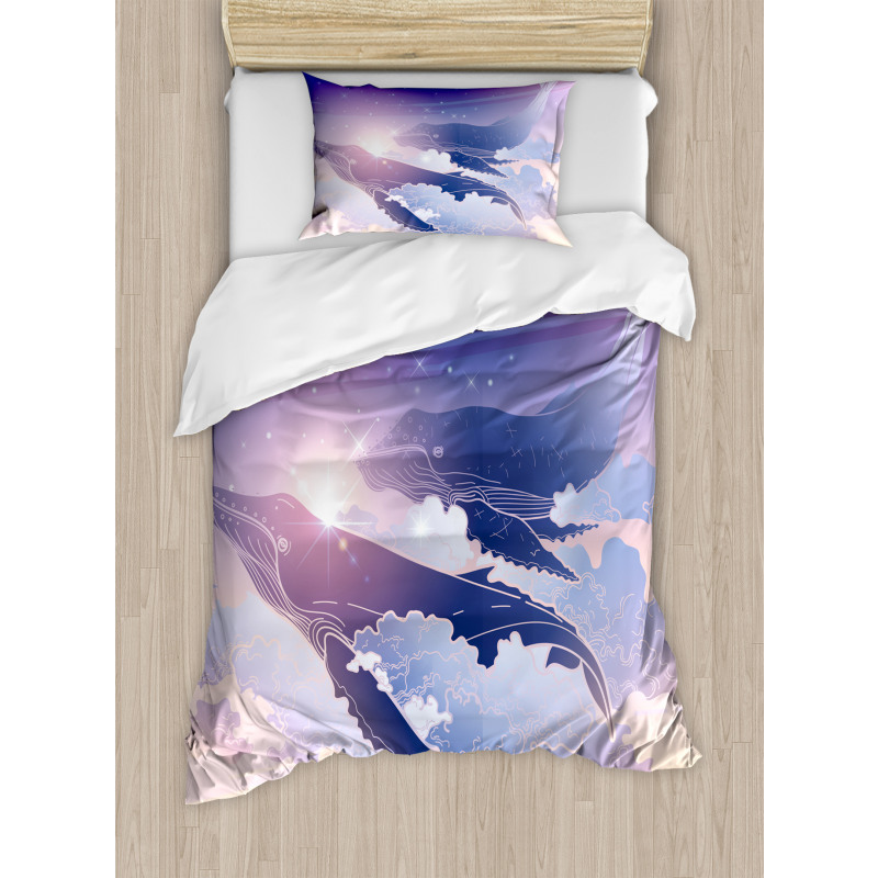 Dreamy Night with Clouds Duvet Cover Set