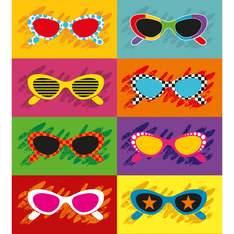 Colorful Pop Sunglasses Duvet Cover Set