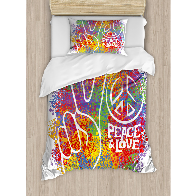 Peace Love Pacifism Duvet Cover Set