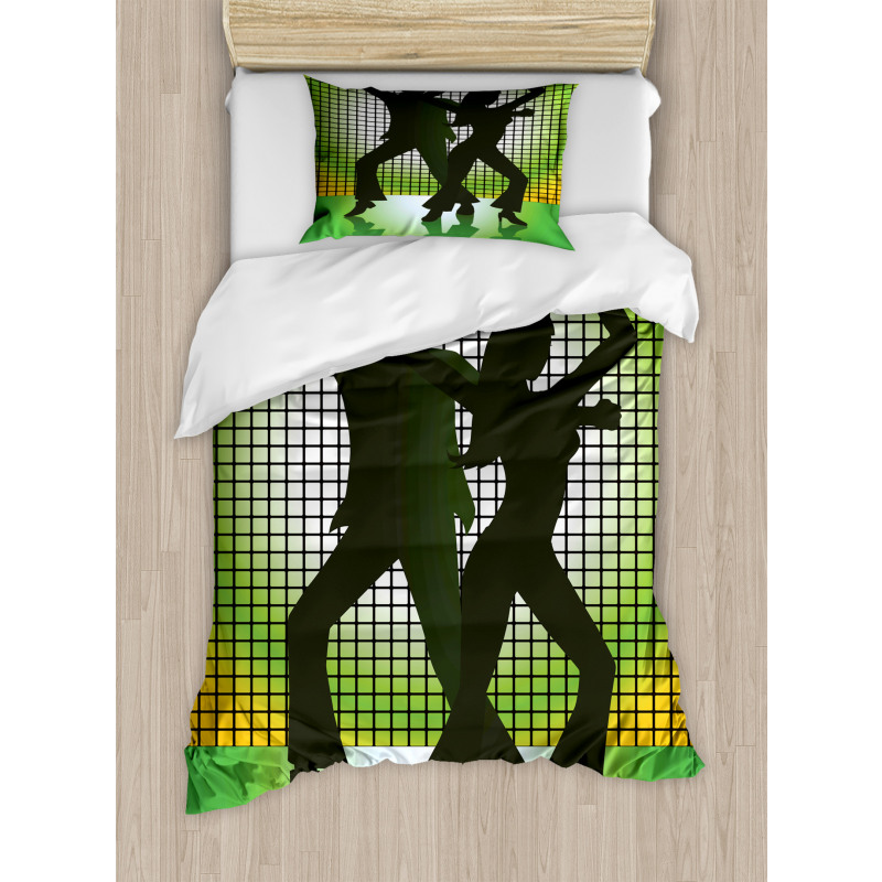 Disco Couple Dance Duvet Cover Set