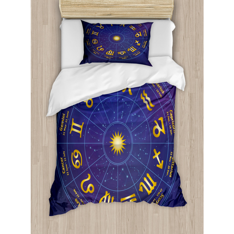 Horoscope Birth Dates Duvet Cover Set