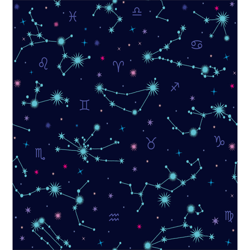 Horoscope Sign Dots Duvet Cover Set