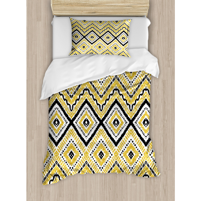 Chevron Waves Tribal Duvet Cover Set