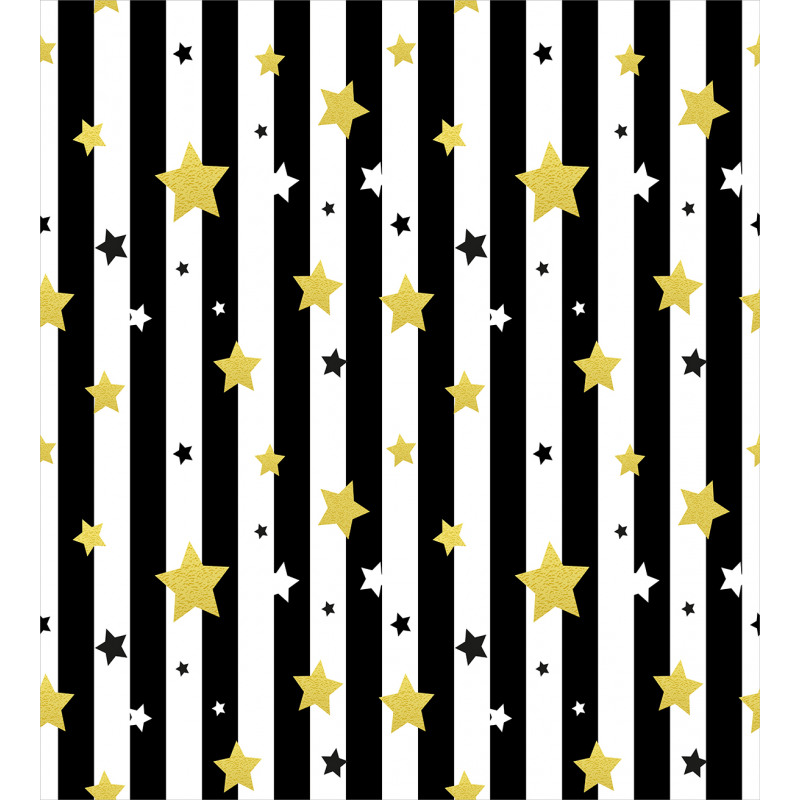 Vertical Lines Stars Duvet Cover Set