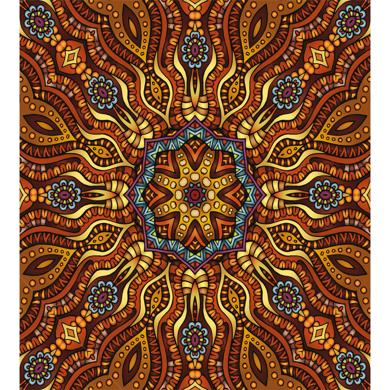 Warm Colored Design Boho Duvet Cover Set