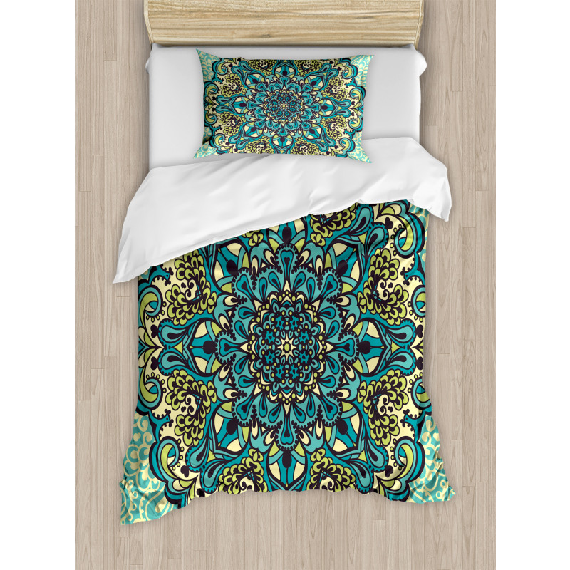 Abstract Flower Vibrant Duvet Cover Set