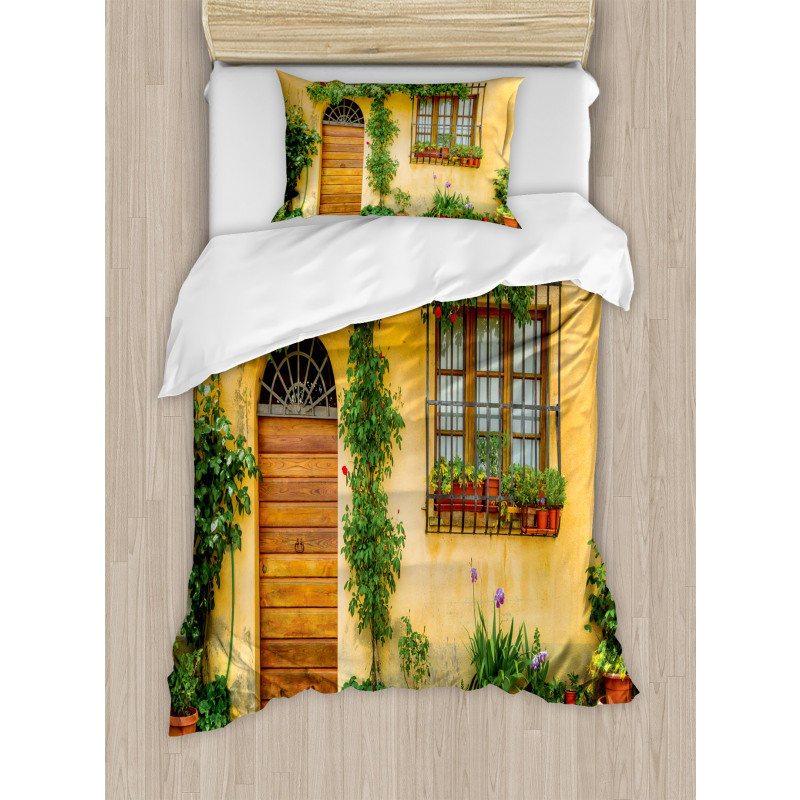 Plants and House Door Duvet Cover Set