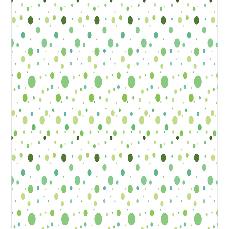 Green Toned Polka Dots Duvet Cover Set