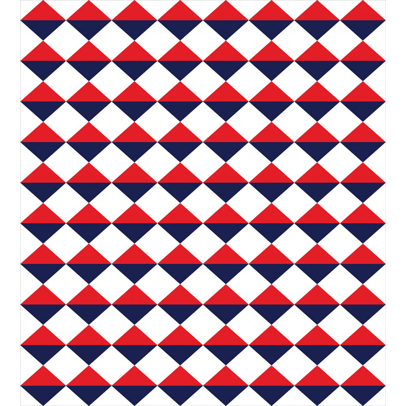Red Half Triangles Duvet Cover Set