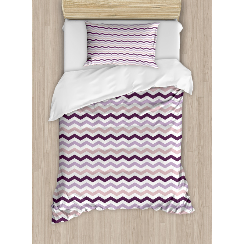 Zig Zag Waves Shapes Duvet Cover Set