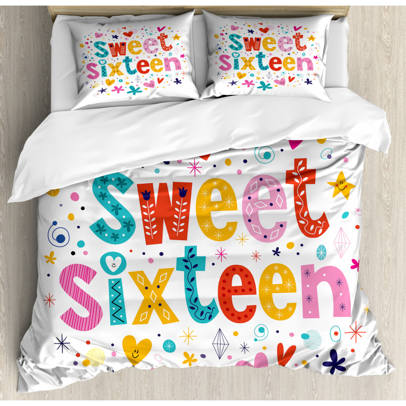 16 Blossoms Duvet Cover Set