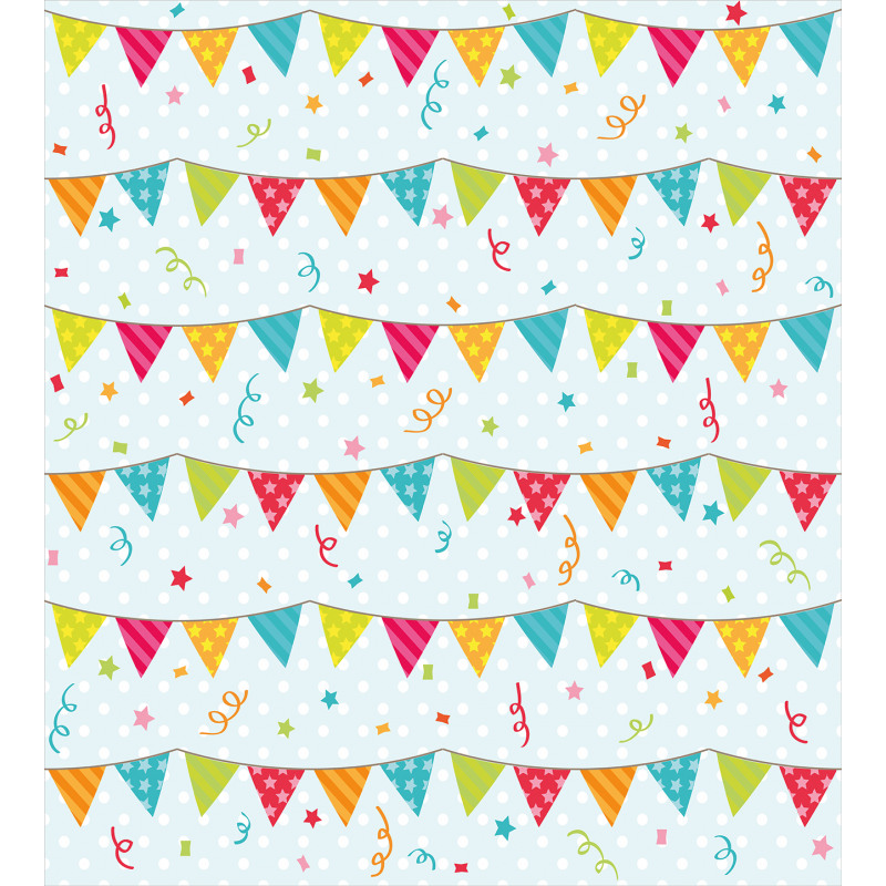 Birthday Party Flags Stars Duvet Cover Set