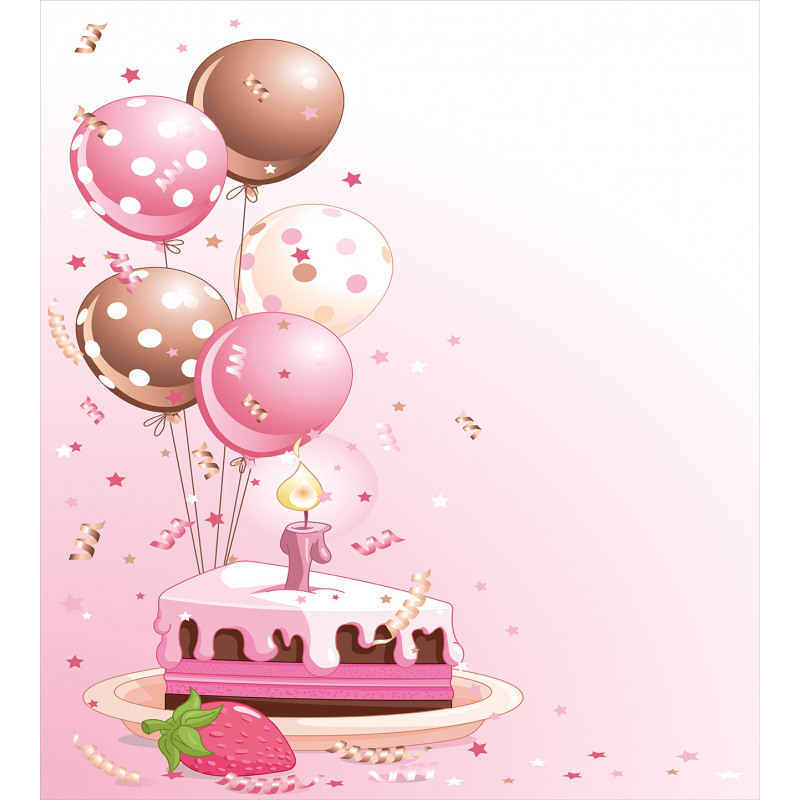 Strawberry Cake Balloons Duvet Cover Set