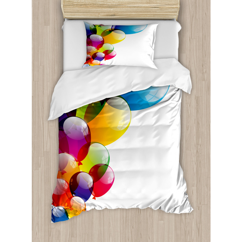 Vibrant Balloons Joy Duvet Cover Set