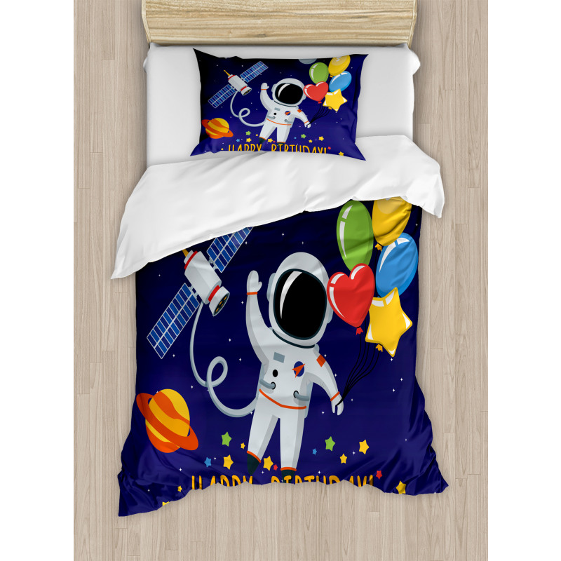 Astronaut Balloon Duvet Cover Set