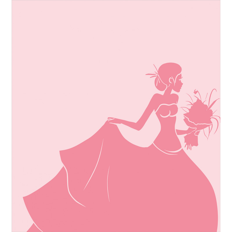 Pink Wedding Dress Duvet Cover Set