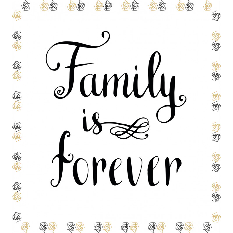 Family Words Ink Sketch Duvet Cover Set
