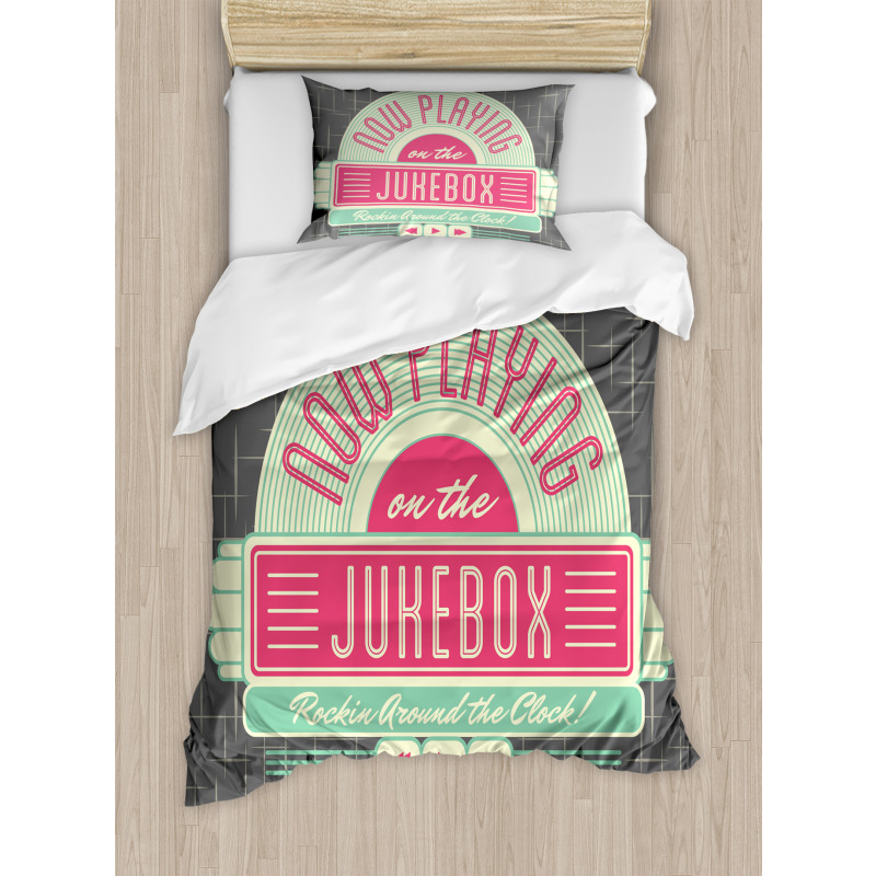 Retro 50s Music Box Duvet Cover Set