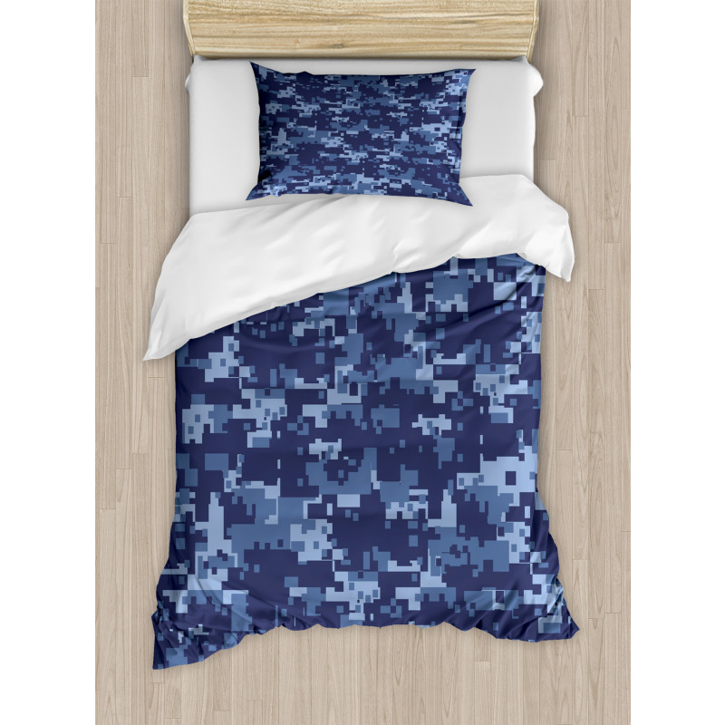 Grunge Camouflage Style Effect Duvet Cover Set