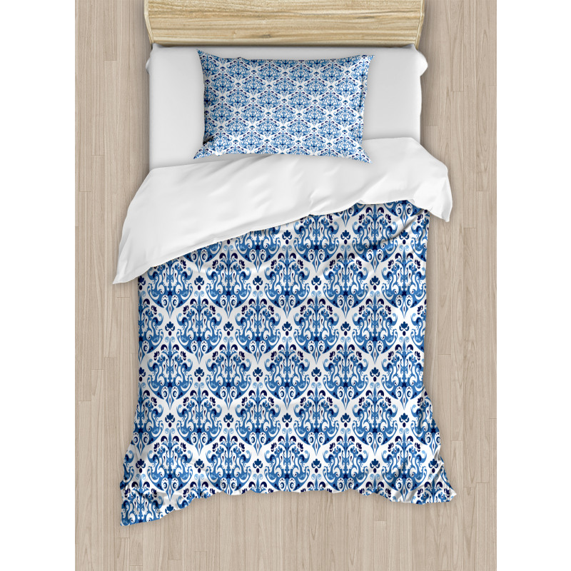 Indigo Victorian Design Duvet Cover Set