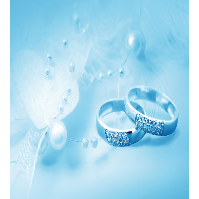 Wedding Rings Pearls Duvet Cover Set