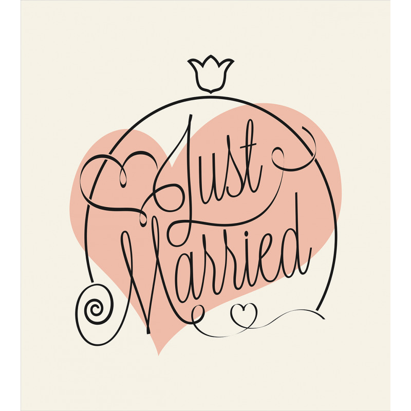 Just Married Tulip Heart Duvet Cover Set