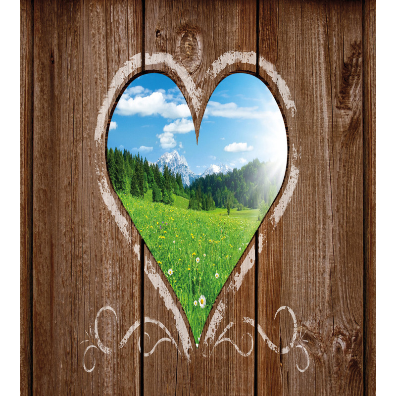 Farm House Chalk Heart Duvet Cover Set