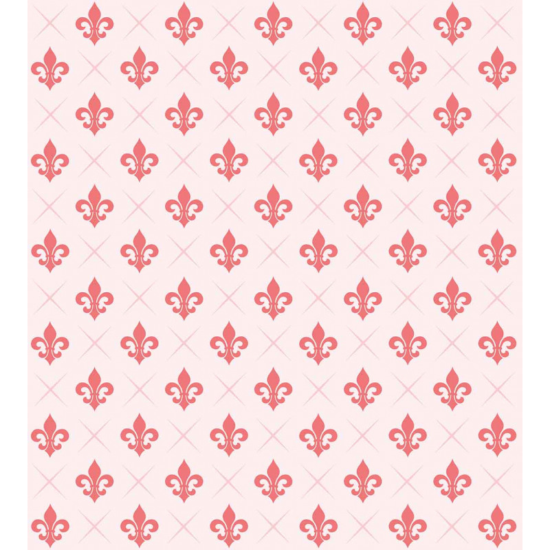 Checkered Fleur De Lis Duvet Cover Set