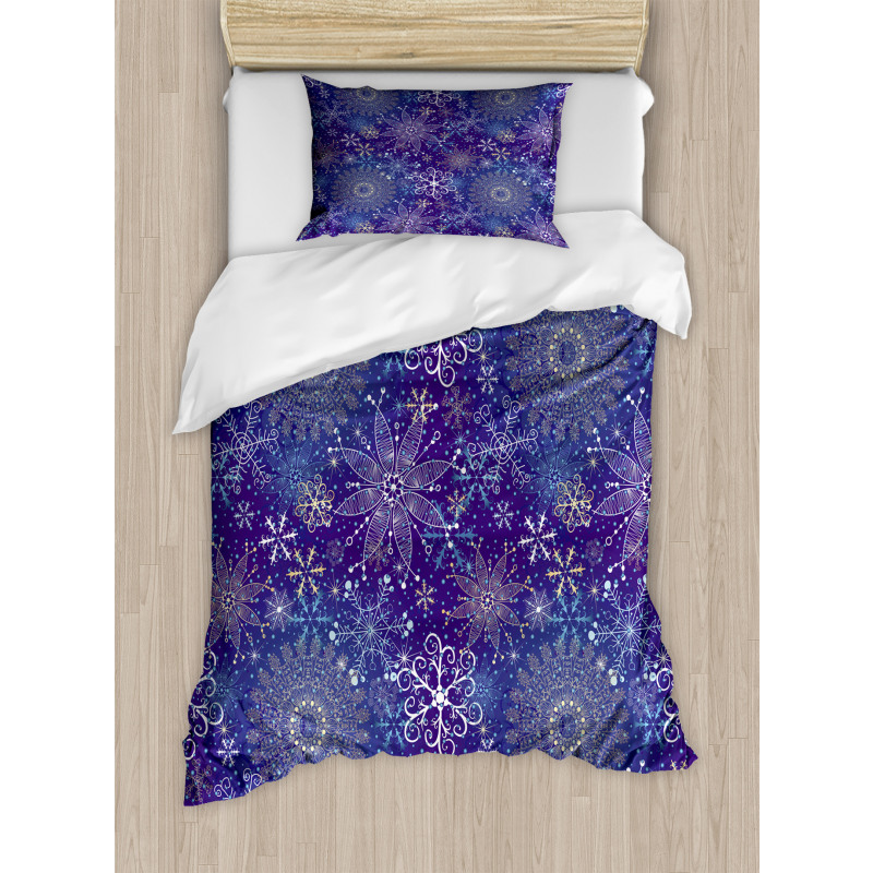 Snowflakes Xmas Art Duvet Cover Set