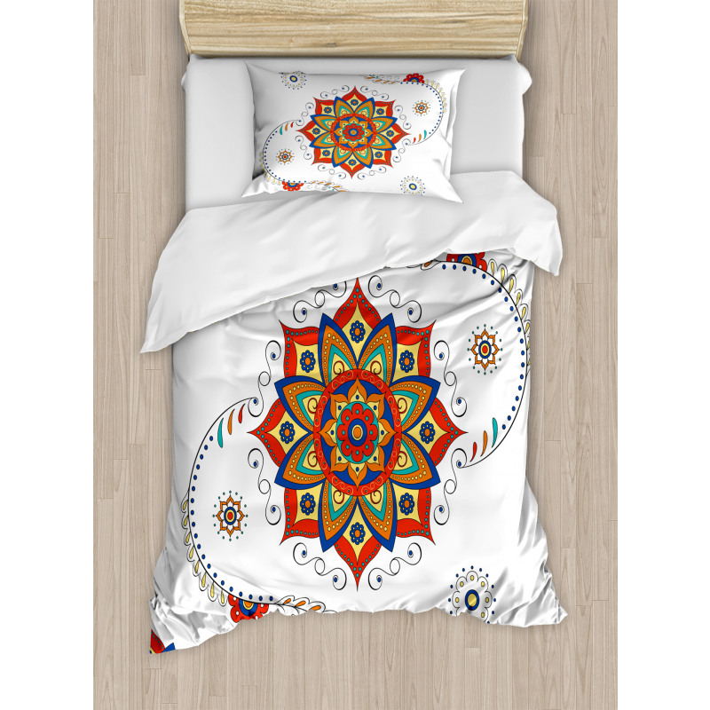 Lotus Inspired Swirled Duvet Cover Set