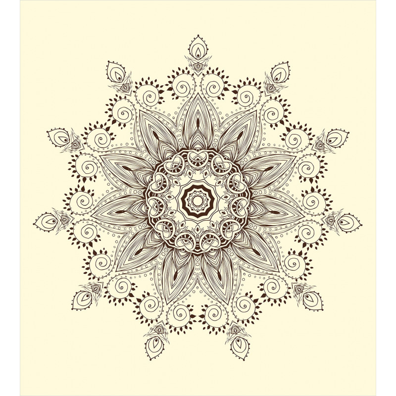 Oriental Lace Motif Pattern Duvet Cover Set