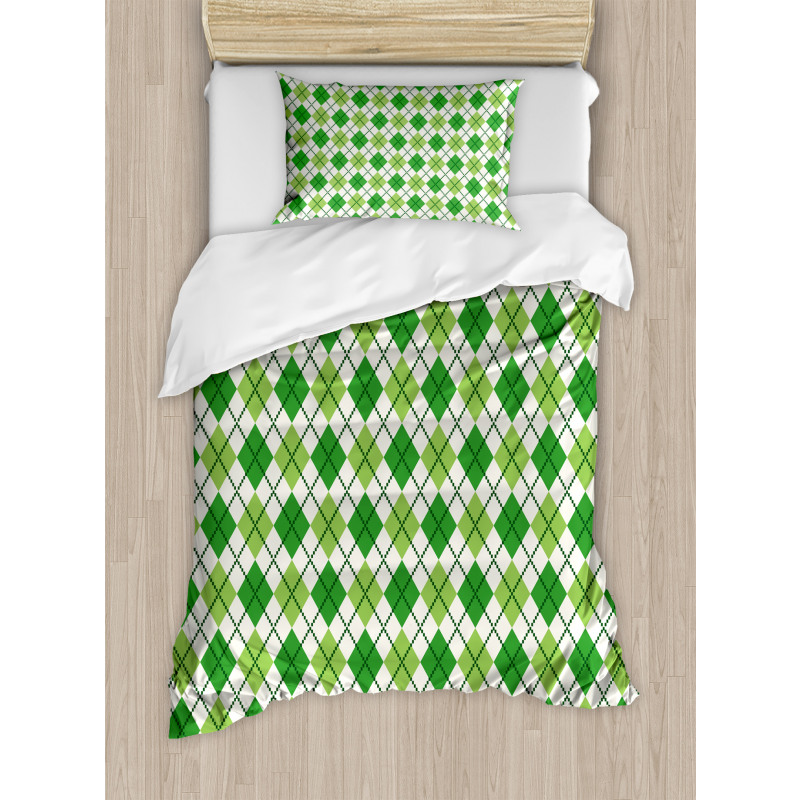 Classical Argyle Pattern Duvet Cover Set