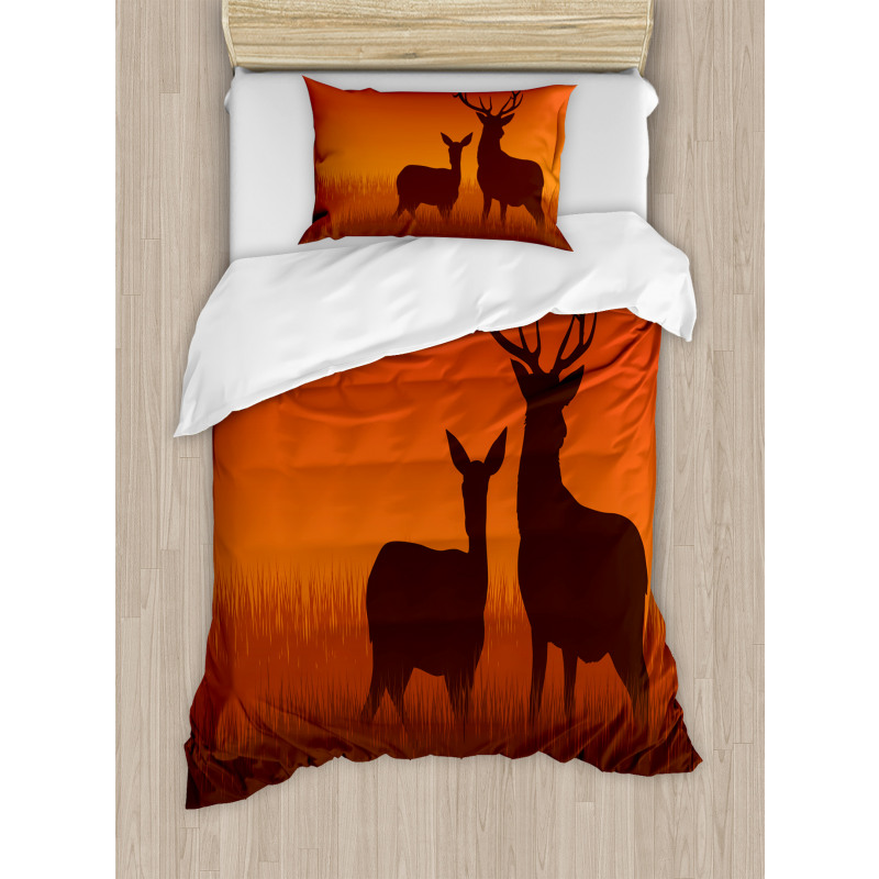 Deer Doe Autumn Duvet Cover Set