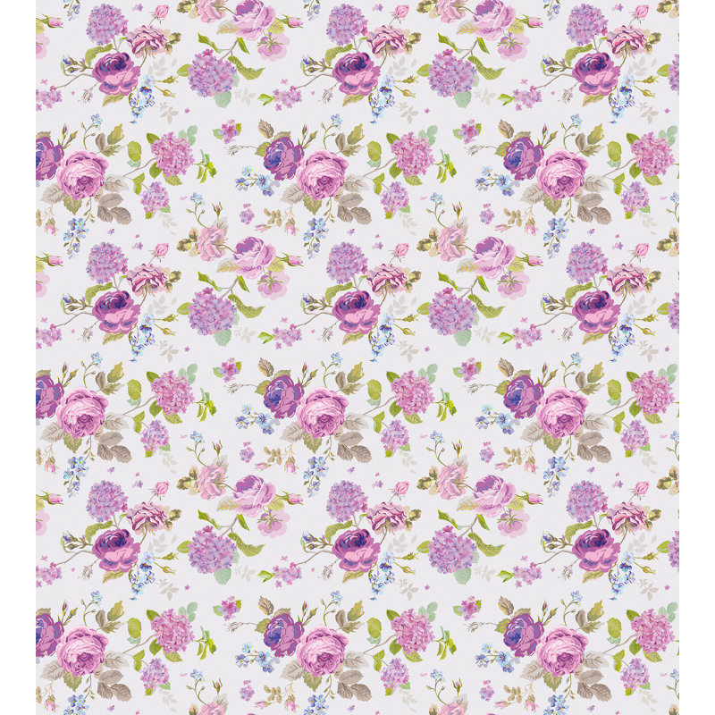 Roses and Violets Duvet Cover Set