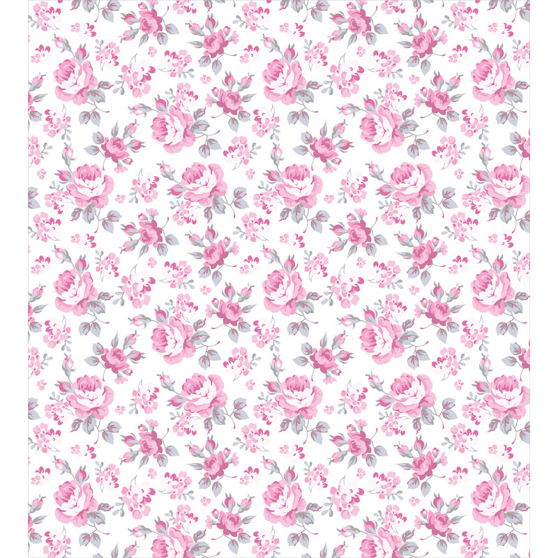 Pink Roses Spring Duvet Cover Set