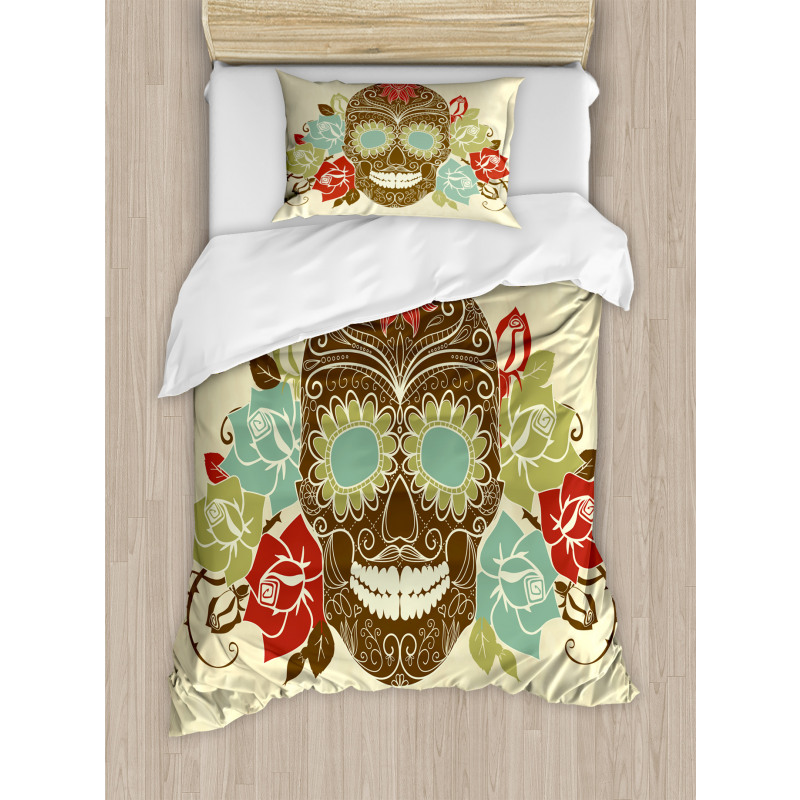 Vintage Gothic Face Duvet Cover Set