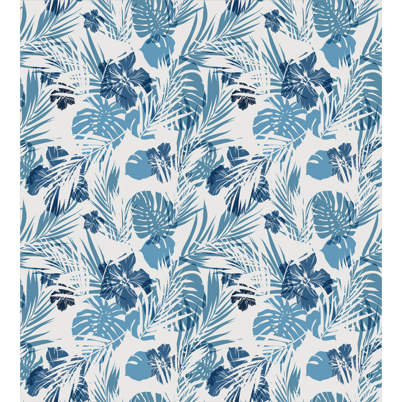 Hawaiian Flowers Palm Tree Duvet Cover Set