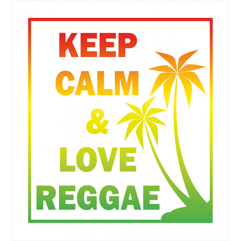 Keep Calm Words Reggae Duvet Cover Set