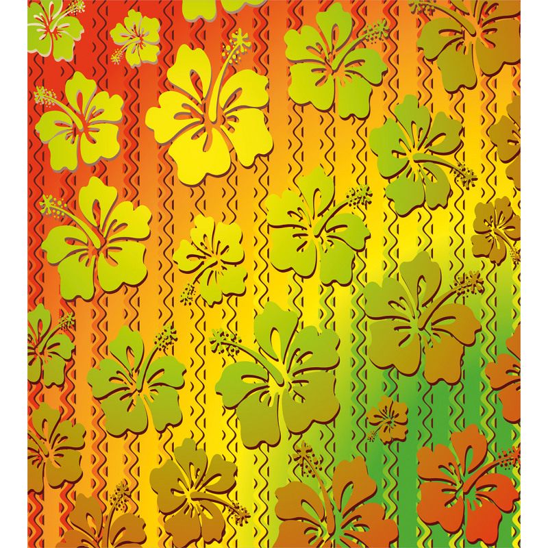 Jamaican Island Flower Duvet Cover Set