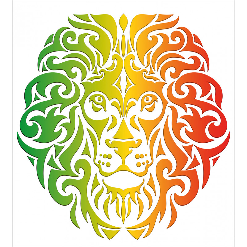 Colorful Lion Portrait Duvet Cover Set