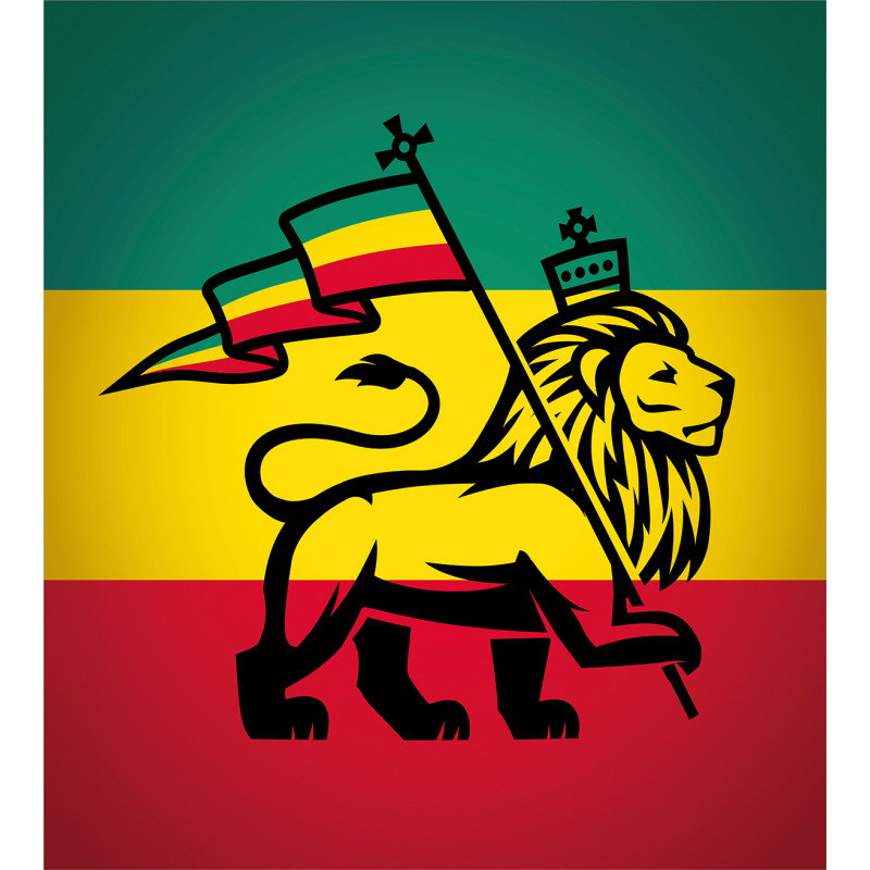 Judah Lion Rastafari Flag Duvet Cover Set
