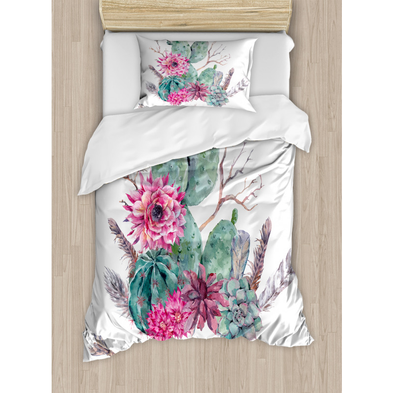 Exotic Bouquet Vintage Duvet Cover Set